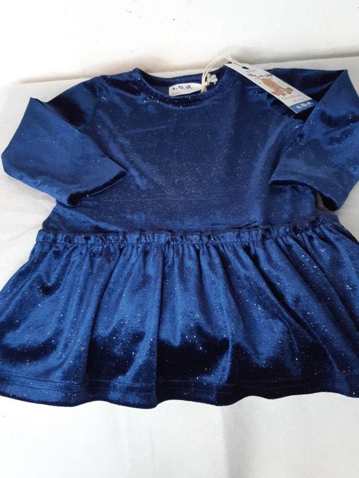 Robe bébé Noël  74 cm 1 ans marine argenté  5.10.15 - photo numéro 9