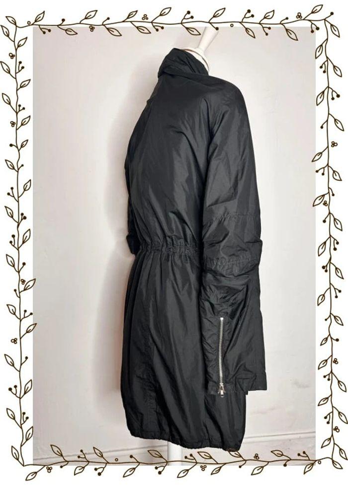 Superbe parka longue noire drapée satinée Sinequanone - photo numéro 11