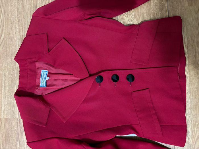 Veste blazer vintage 80's Yves Saint Laurent rouge - photo numéro 10