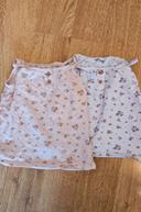 Lot de 2 débardeurs/T-shirt fleuris, taille 2 ans, 86