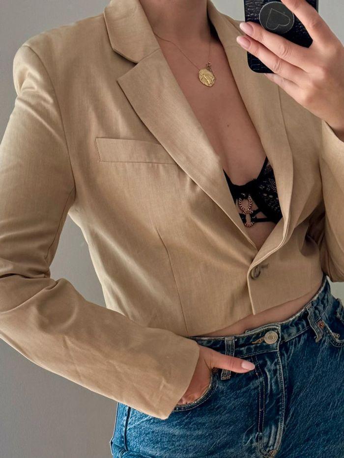 Blazer beige Bershka - photo numéro 1