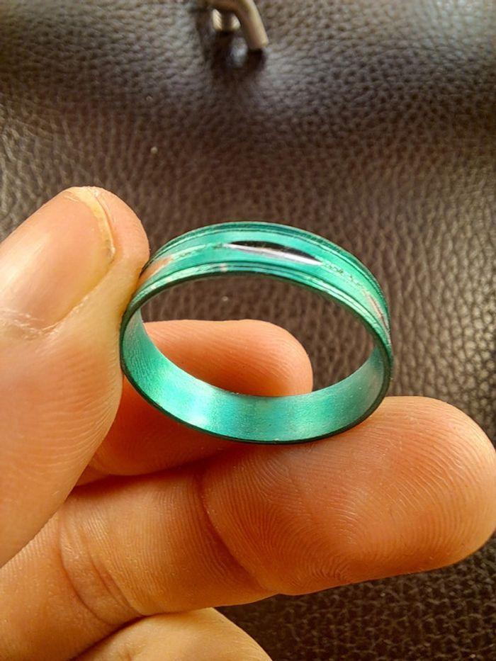 Bague en aluminium verte - photo numéro 2