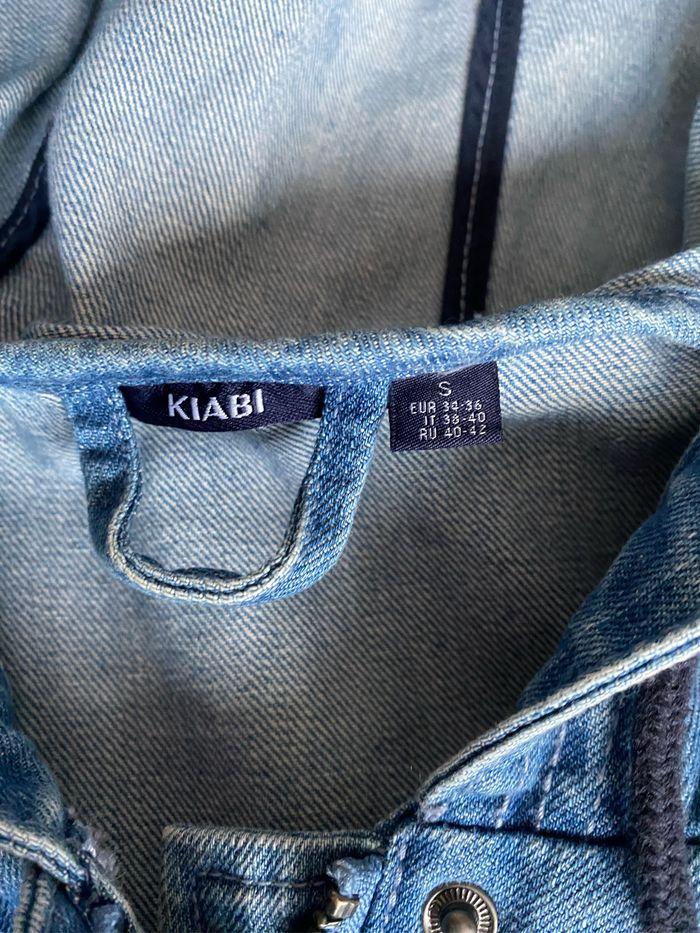 Manteau mi-long avec capuche en jean, Kiabi, taille S - photo numéro 3