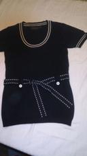 Petit pull noir avec ceinture T36