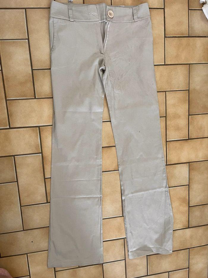 Pantalon beige droit made in France - photo numéro 1