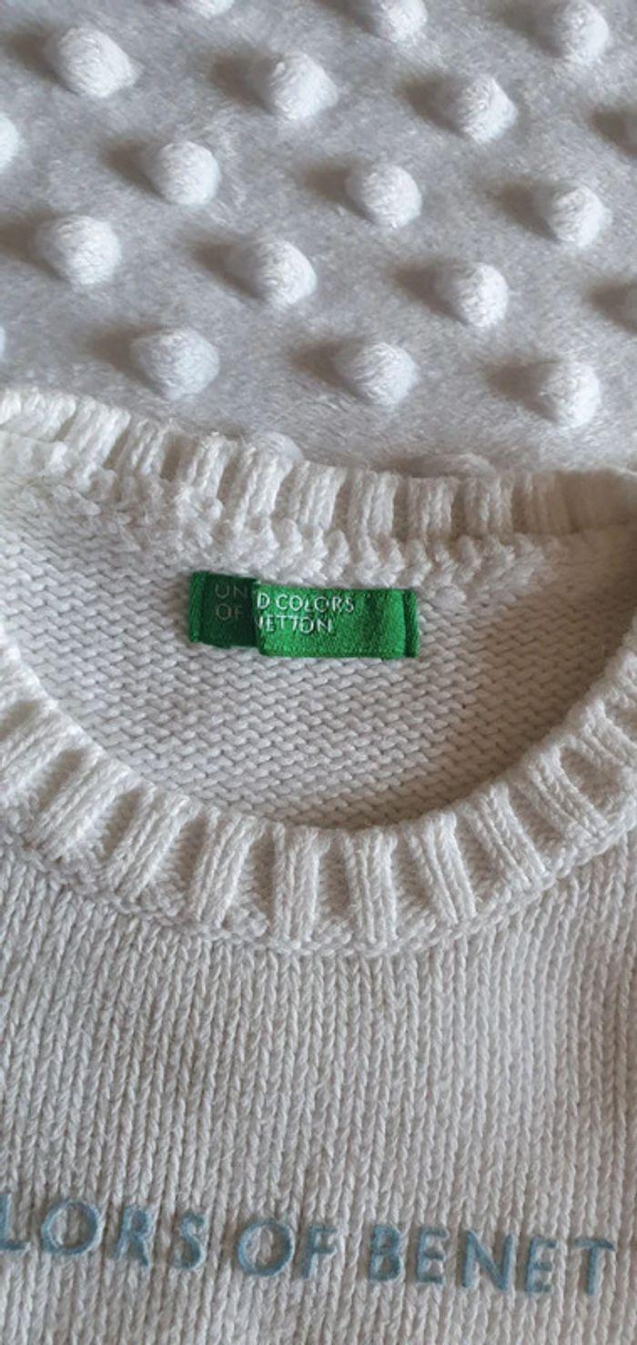 Pull benetton blanc 3 mois - photo numéro 3