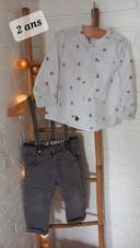 Ensemble garçon 2 ans pantalon et chemise