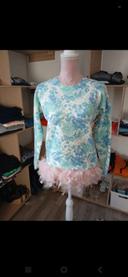 Superbe pull femme fleuris taille S