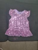 T-shirt sequins mauve