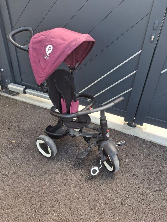 Vélo tricycle évolutif bébé Qplay violet - photo numéro 1