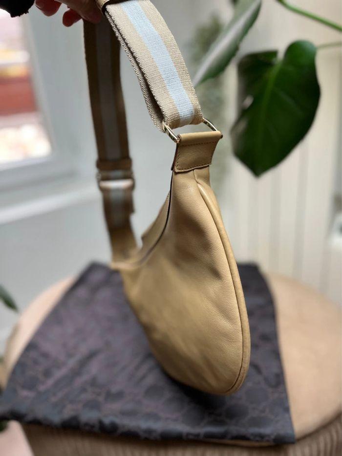 Sac épaule Gucci authentique en vrai cuir hobo beige marron - photo numéro 6