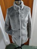 Manteau fausse fourrure gris • S/M • La Redoute