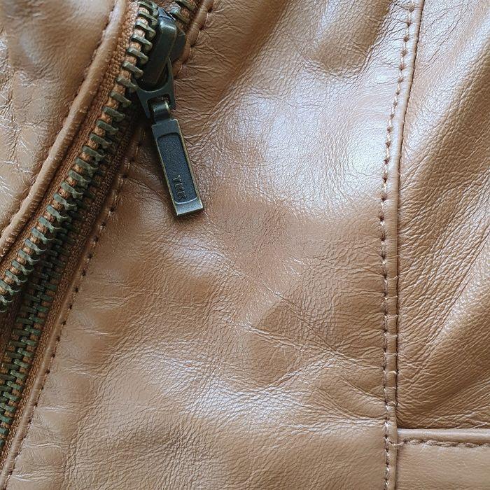 Veste cuir agneau camel 1060 taille 36 - photo numéro 4