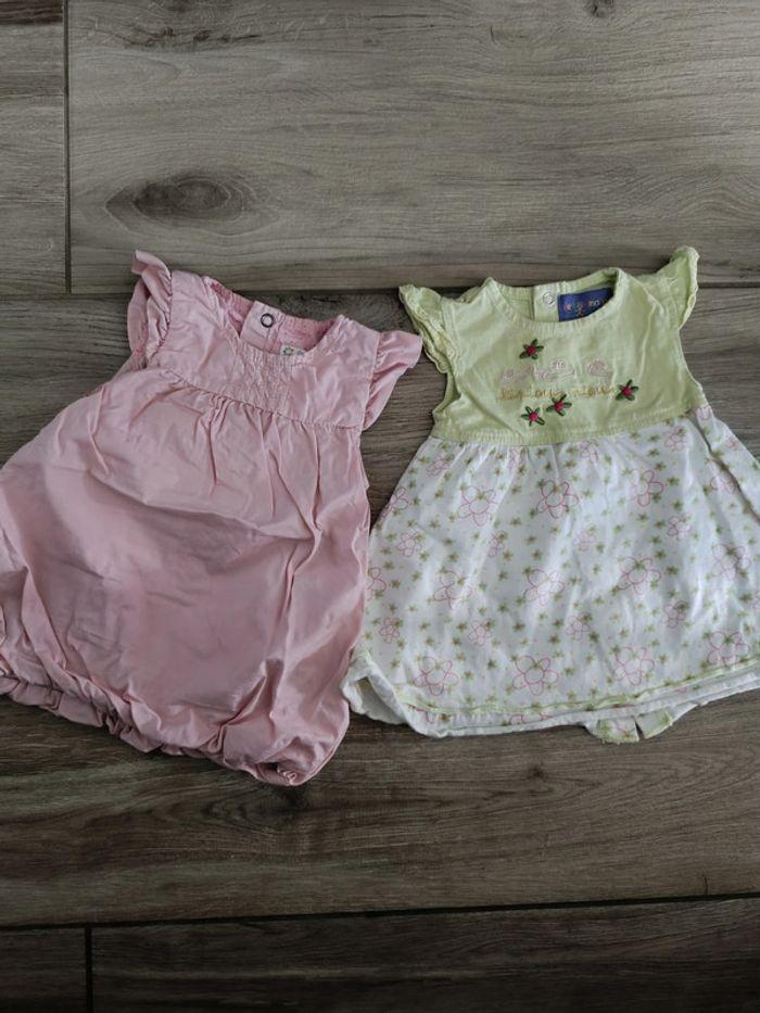 Lot de 2 Robes de bons matins et kitchoun 3 mois - photo numéro 1