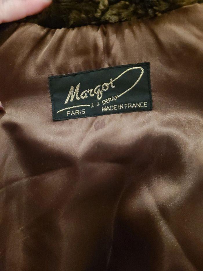 Manteau femme hiver épais fausse fourrure marron taille unique TBE Margol - photo numéro 4