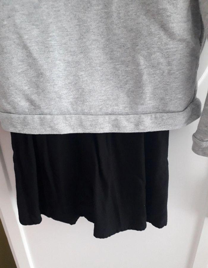 Robe sweat gris strass et noir IKKS 6 ans - photo numéro 9