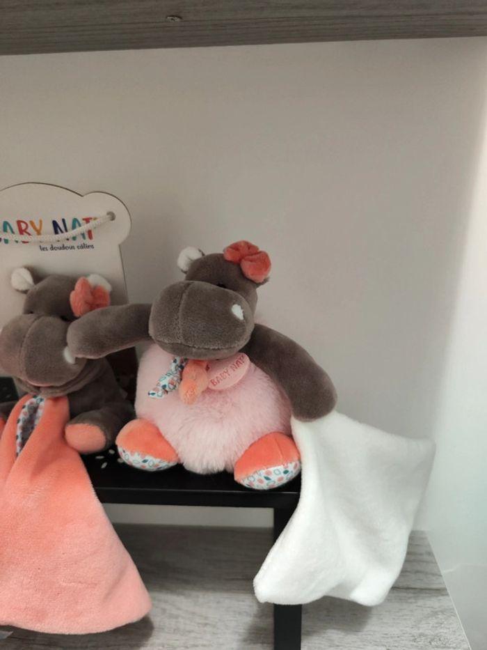 Lot de 3 doudou Zoe l'hippopotame - photo numéro 4