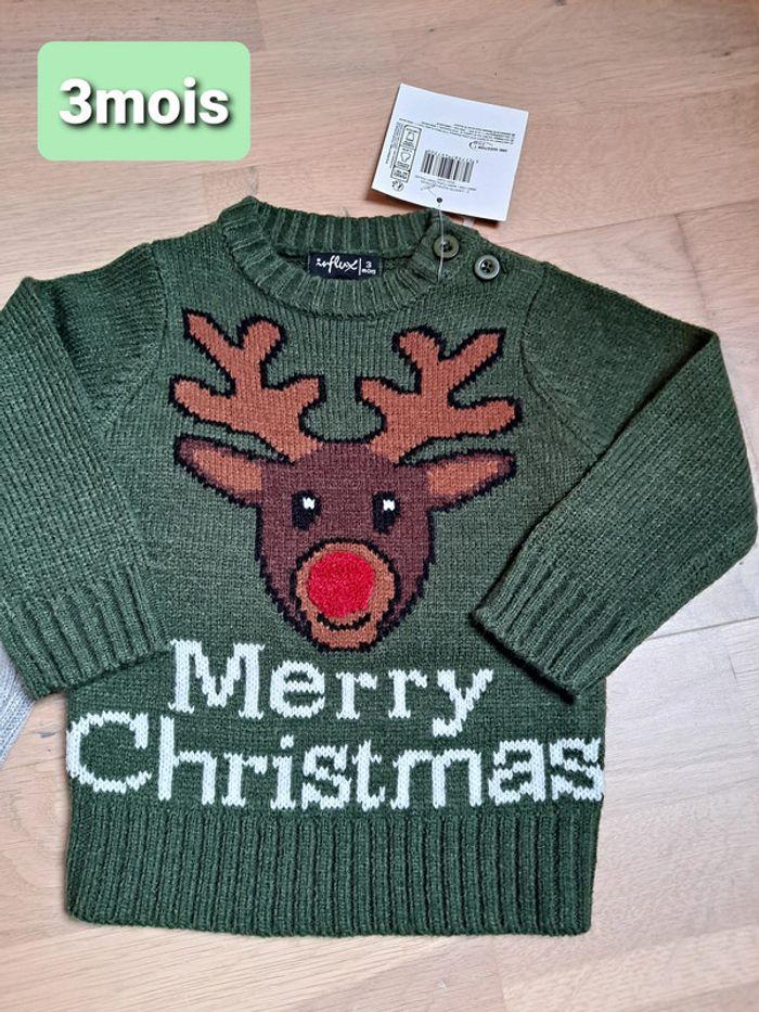 adorable pull en laine de Noël avec un rêne 3mois hiver christmas