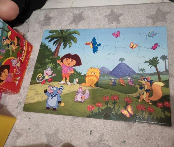 Puzzle dora grand pieces + cars en bois - photo numéro 3