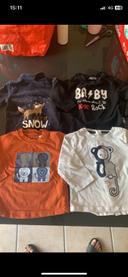 Lot 4 tee-shirts manche longue 6mois