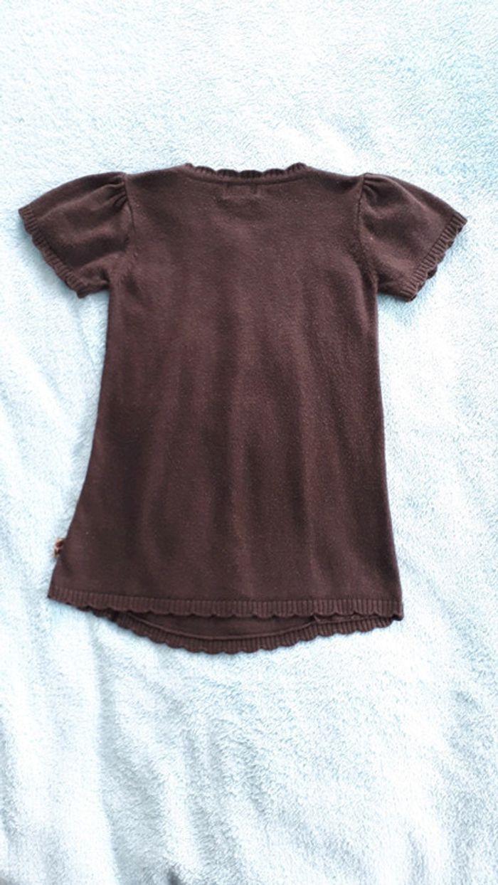 Robe marron tricot fin manches courtes Sergent Major 12 mois - photo numéro 3