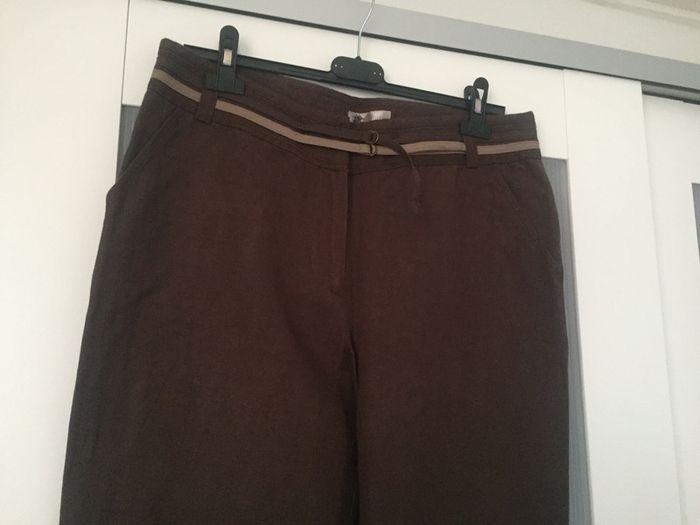 Pantalon large marron - photo numéro 1