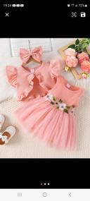 Robe cérémonie rose 3 pièces