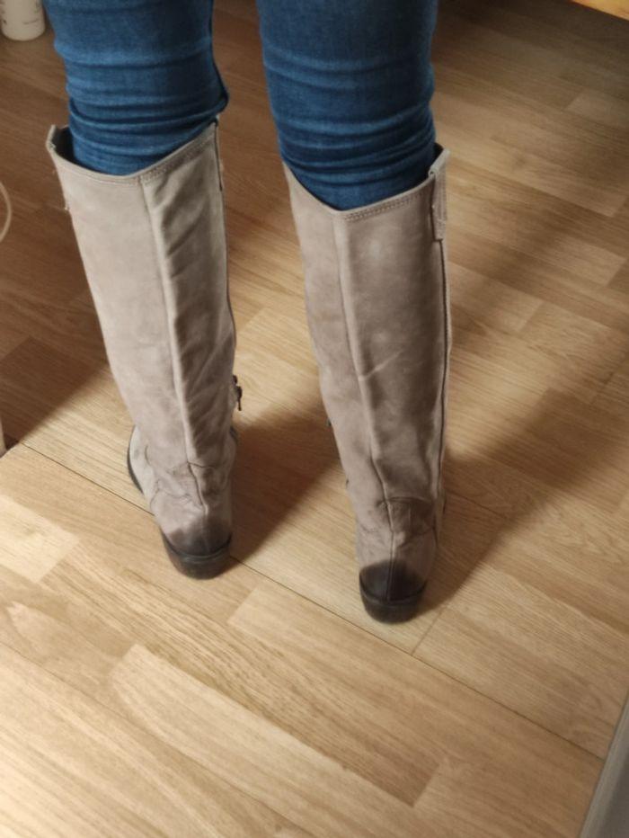 Bottes beige en daim Spiral taille 37 - photo numéro 3