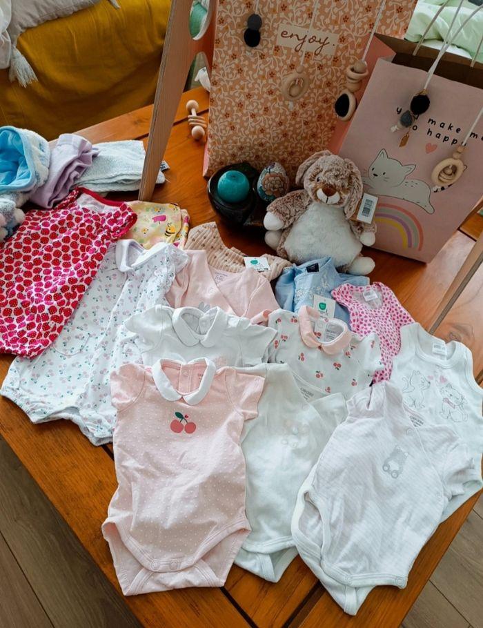 Lot de vêtements bébé + Porte bébé offert 🩷 - photo numéro 2