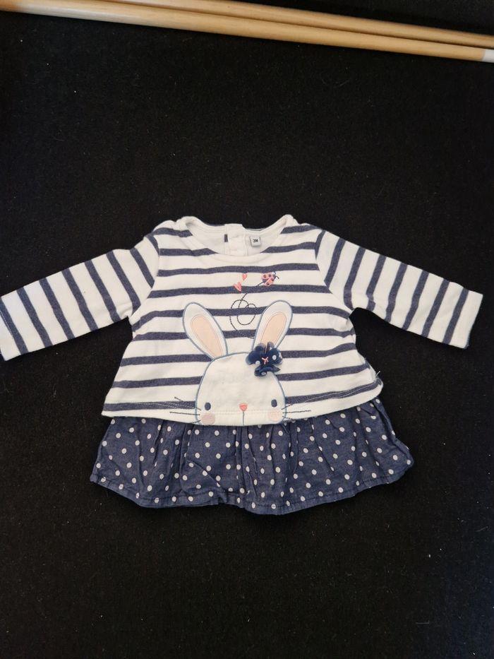 Lot de 1 Veste Polaire + 1 Robe Pull Bébé Fille 3 M - photo numéro 3