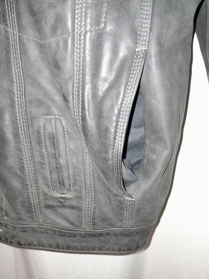 Blouson en cuir doublé vintage Vent couvert taille S - photo numéro 5