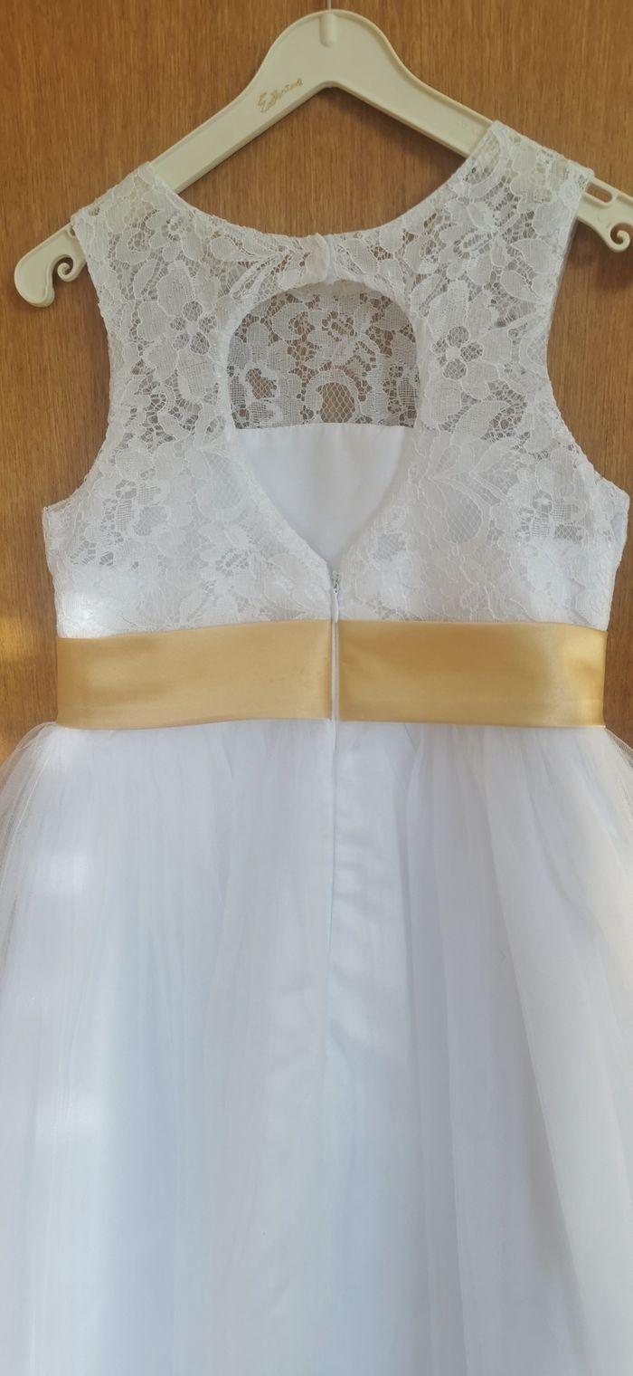 Robe cérémonie dentelle tulle ruban - photo numéro 2