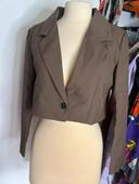 Veste blazer / trench courte marron neuve