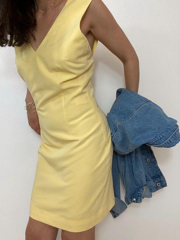 robe d’été  ajusté jaune - photo numéro 3