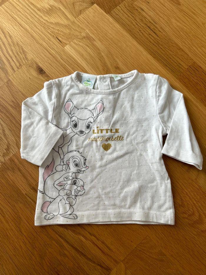 Disney baby - T-shirt manches longues filles Bambi - photo numéro 1