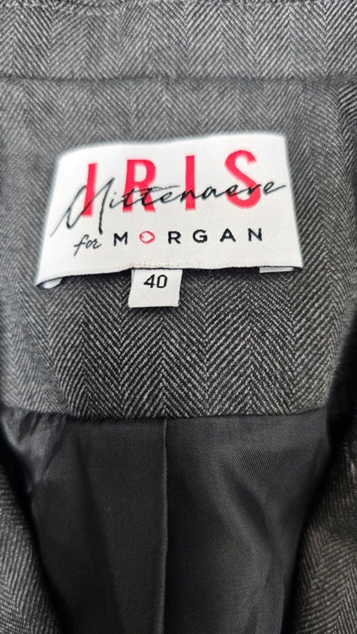 Veste tailleur grise épaules structurées Morgan x Iris Mittenaere - photo numéro 6