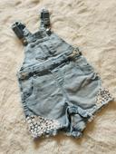 Salopette short bébé fille