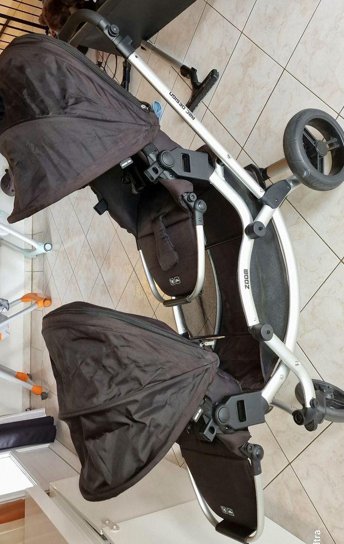 Vends poussette double abc design complète  cosy et base isofix excellent état - photo numéro 1