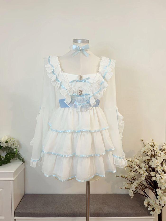 Dress Robe style Princess Barbie Blue Lolita Cosplay Manga Anime - photo numéro 3