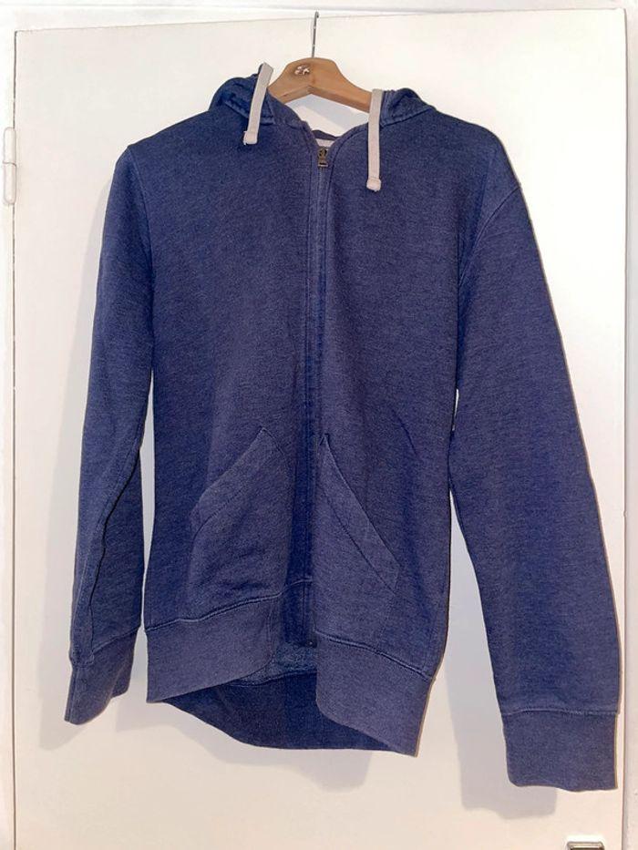 Sweat zip Celio bleu marine - photo numéro 2