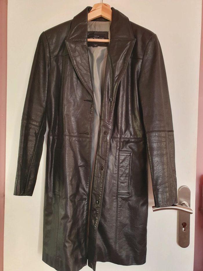 Veste cuir longue Redskins - photo numéro 1