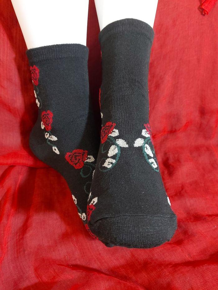 Lot de 5 paires de chaussettes élégantes thème fleuri - photo numéro 5