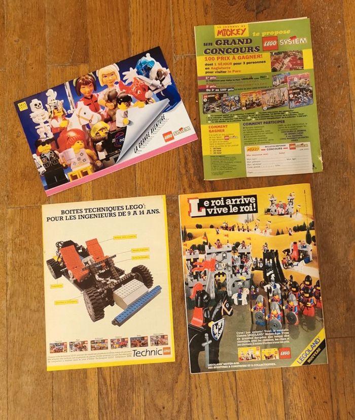 Lot lego anciennes publicités + dépliant jouet - photo numéro 1