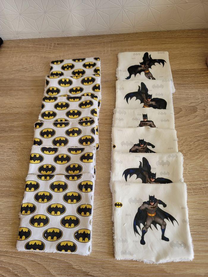 6 lingettes lavables Batman au choix