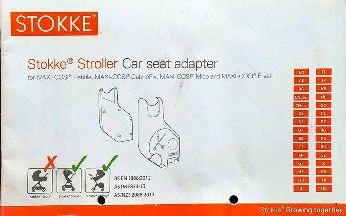 Stokke car seat adapter / adaptateur cosy stokke - photo numéro 3