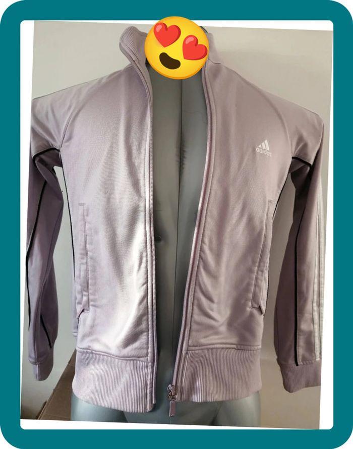 Gilet zippé Adidas rose taille 40 - photo numéro 2