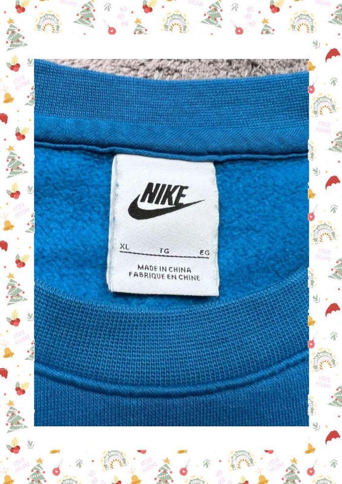 👕 Sweat à capuche Nike logo Brodé Bleu Taille XL 👕 - photo numéro 7