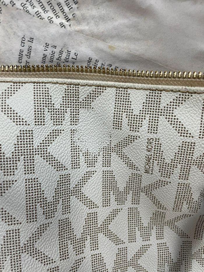 Sac à main de luxe Michael Kors blanc avec motif magnifique - photo numéro 3