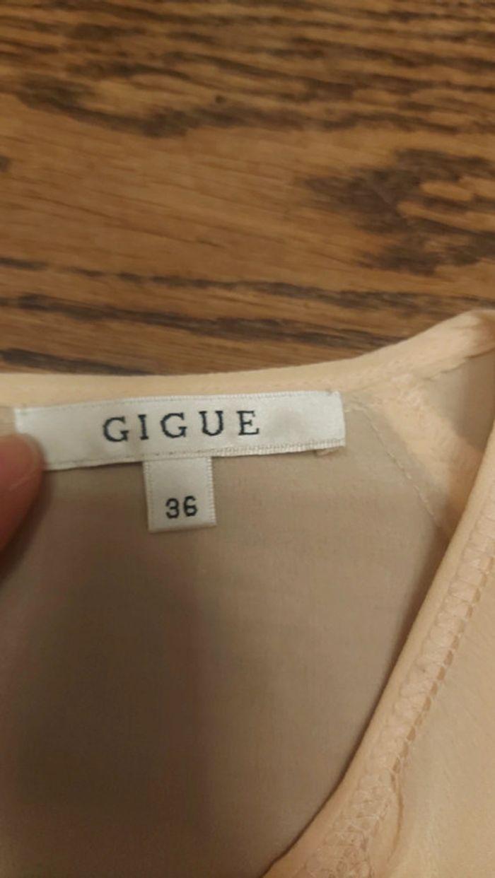 Blouse en soie rose clair Gigue t 36 - photo numéro 8