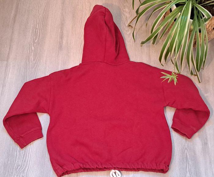 Sweat à capuche fille 8 ans zara rouge - photo numéro 4